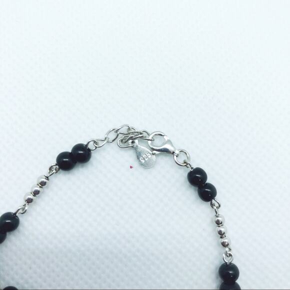 Sterling Silver with Black Beans Bracelet - Picture 4 of 6